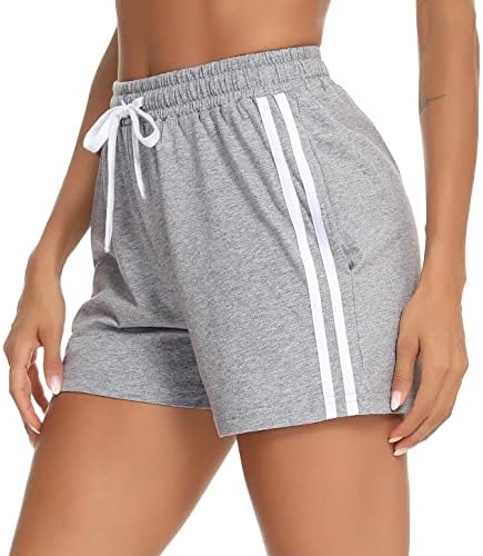 Irdcomps Womens Running Shorts Cotton Lounge Gym Athletic Sport Tracksuit Bottoms Comfy Hiking Travel Casual Sweat Shorts with Pockets