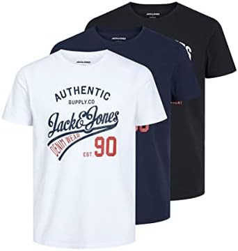 JACK & JONES Mens Ethan 3 Pack T-Shirt