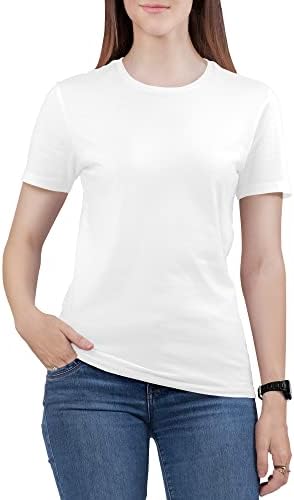 Love My Fashions Women's Round Neck Short Sleeves Plain Cotton T-Shirt