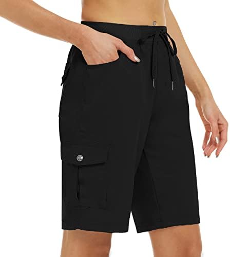 MoFiz Womens Hiking Cargo Shorts Lightweight Casual Drawstring Shorts Quick Dry Workout Jogger Athletic Shorts Outdoor Travel 6 Pockets