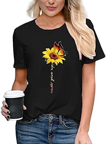 TOPLAZA T Shirts for Women Graphic Short Sleeve Crew Neck Casual Summer Tee Tops