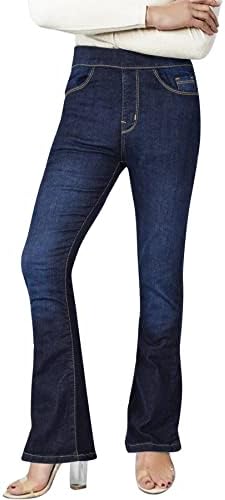 A2Z Ladies Denim Jeans Comfort Stretch Flared Bell Bottom Fashion Pants Lightweight Trendy Jeans for Women