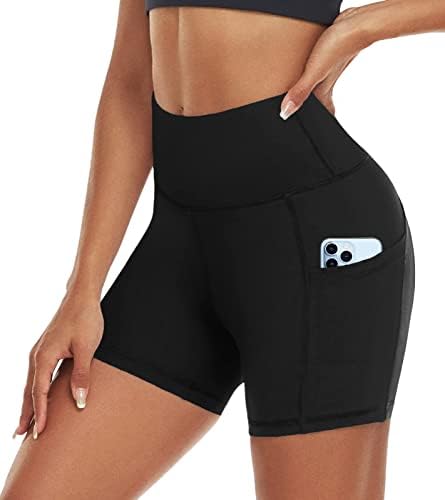 ACTINPUT Gym Shorts for Women High Waist Cycling Shorts with Pockets Best for Running Workout Yoga Sports