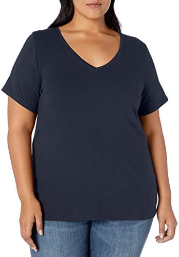 Amazon Essentials Women's Short-Sleeve V-Neck T-Shirt (Available in Plus Size)