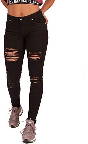 Hardcore Ladies Cotton Rich Soft Touch High or Mid Rise Denim Skinny Jeans