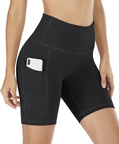 IUGA Cycling Shorts Women High Waisted Tummy Control Gym Shorts for Women with Pockets Workout Sport Yoga Running Shorts