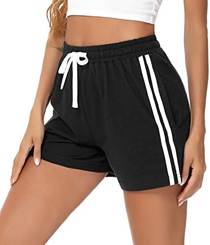 Irdcomps Womens Running Shorts Cotton Lounge Gym Athletic Sport Tracksuit Bottoms Comfy Hiking Travel Casual Sweat Shorts with Pockets