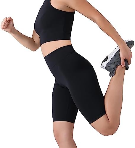 Leamel High Waisted Soft Cycling Shorts for Women Light Control Super Stretch Comfort Workout Gym Yoga Perfect Casual Women's Biker's Shorts