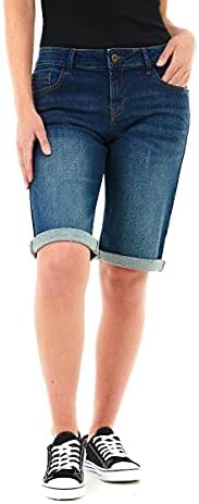 M17 Women's Casual Knee Length Denim Shorts