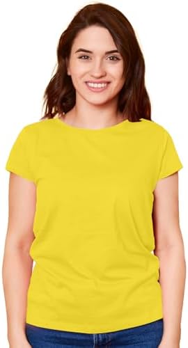 NetSetUK Womens Plain Cotton T Shirt Breathable Soft Short Sleeve Casual Wear UK (S to XXL)