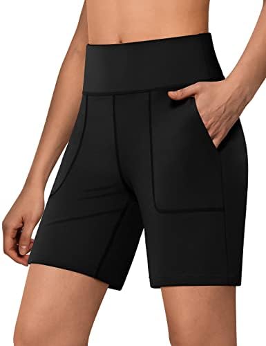 QUEENIEKE Sports Shorts Women 7in Knee Length Shorts Quick Dry High Waisted with Pocket for Running Lounge Workout