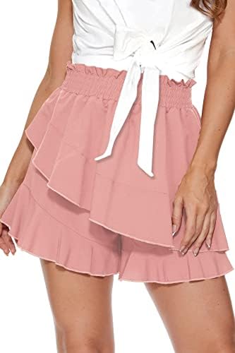 SMENG Womens Casual Comfy Shorts Summer with Pockets Wide Leg Cotton Short