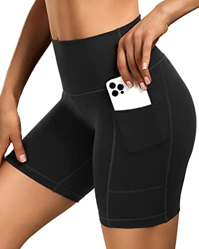 Sportneer Cycling Shorts Women Gym Shorts 7" with Pockets Running Shorts Cycle High Waist Tummy Control Sports Shorts for Running Workout Yoga