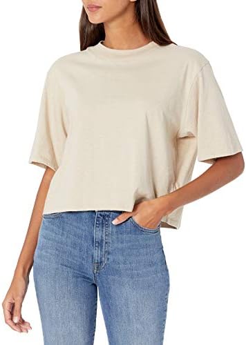 The Drop Women's Sydney Short-Sleeve Cropped Crewneck T-Shirt