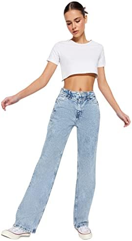 Trendyol Women Young High Waist Wide Leg 90's Wide Leg Jeans