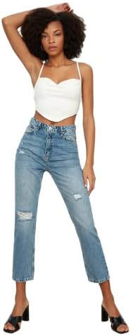 Trendyol Women's High Waist Straight Leg Bootcut & Flared Jeans