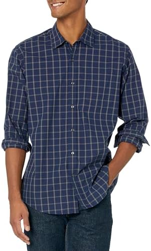 Amazon Essentials Men's Regular-Fit Long-Sleeve Casual Poplin Shirt