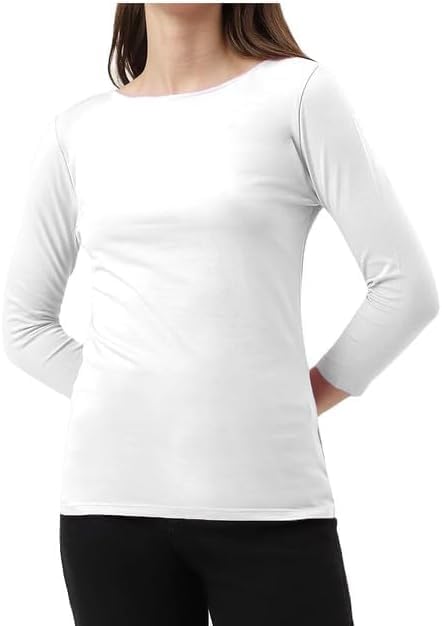 BODYWEAR LTD - Woman's Long Sleeve Round Neck T-Shirt Top - Stylish and Versatile - Casual Wear - Relaxed Fit - Everyday Comfort - Perfect Wardrobe Essential for All Seasons