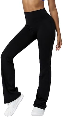 BSLVWG Bootcut Yoga Pants for Women,High Waist Flared Leggings Wide Leg Bottom Bootleg Tummy Control Workout Gym Casual Work Flare Trousers, Fitness Tights