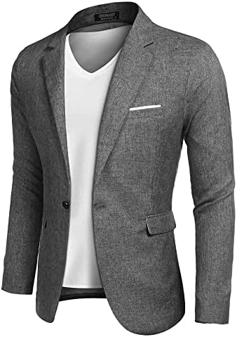 COOFANDY Men's Casual Sports Coats Lightweight Suit Blazer Jackets One Button