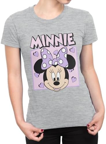 Disney Tshirt for Women | Minnie Mouse Womens T Shirt | Short Sleeve Womens T-Shirts | Sizes X-Small to XX-Large