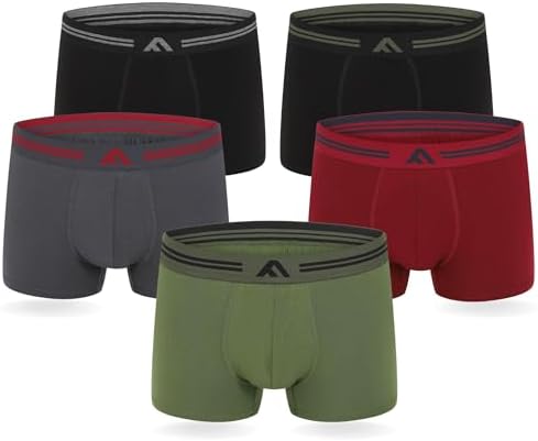 FM London Men's Super Soft Bamboo Boxer Shorts (5-Pack)