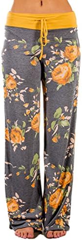 Famulily Women's Casual Floral Wide Leg Pajama Lounge Pants