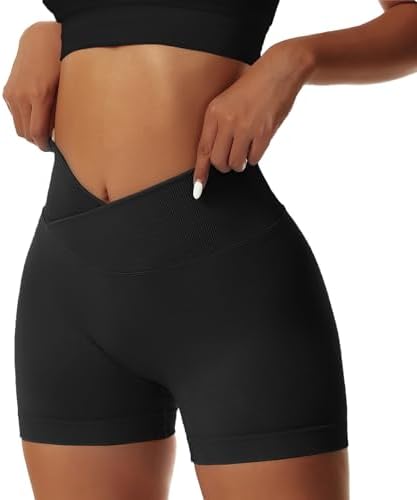 Gym Shorts for Women Seamless Cycling Running Sports Activewear Yoga Summer Compression Hot Pants Hipster Workout High Waisted Stretchy Walking Booty Sexy