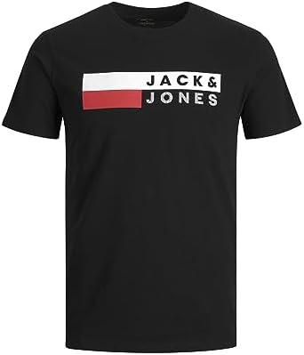 JACK & JONES 2-Pack T-Shirt Plus Size Round Neck Shirt Plus Size Logo Design Print