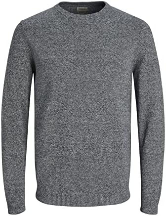 JACK & JONES Mens Basic Knit Crew Neck Slim Fit Cotton Comfort Sweater