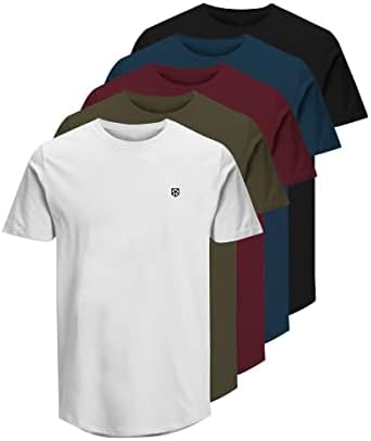 JACK & JONES Mens Brody 5 Pack T-Shirt