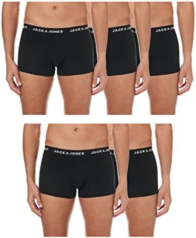 JACK & JONES Mens JAChuey 5 Pack Durable Contrast Stretch Boxer Briefs