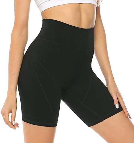 JOYSPELS Womens High Waisted Gym Shorts - Running Shorts with Inner Pockets, Non See Through Yoga Cycling Shorts for Women