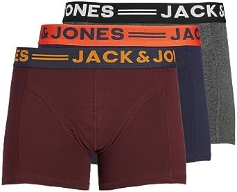 Jack and Jones Mens Sense 3 Pack Trunks