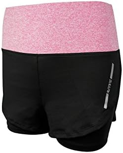 LA DEARCHUU Gym Shorts for Women, 2 in 1 Running Shorts Slim UK Size 4-18, High Waist Sports Shorts Quick Dry, Highly Absorbent Stretch Yoga Workout Fitness Shorts Plus Size