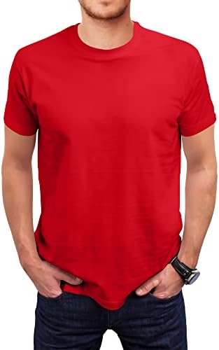 Love My Fashions Men's Round Neck Short Sleeves Plain T-Shirt