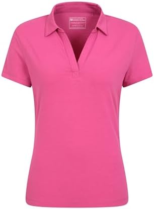 Mountain Warehouse Womens UV Polo - UV Protection Ladies T-Shirt, V Neck Top, Lightweight Tee Shirt - for Spring Summer Running, Hiking & Outdoors