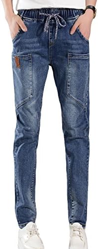 PHOENISING Womens Sexy Girl Cropped Jeans Cut Off Leg Design Stretchy Denim Trousers