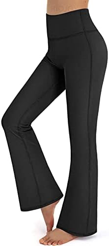 RIOJOY Women Stretch Bootleg Trousers Casual Wear Elasticated High Waist Bootcut Yoga Pants