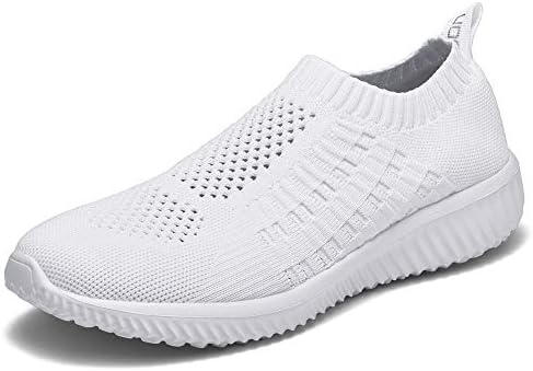 TIOSEBON Women Trainers Athletic Slip On Lightweight Walking Shoes - Breathable Running Sneakers