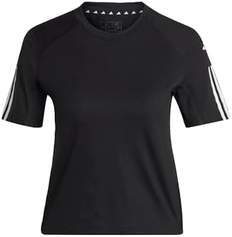 adidas Women's Train Essentials Train Cotton 3-Stripes Crop T-Shirt