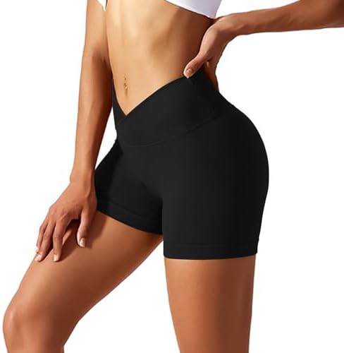 flintronic Women's Gym Shorts Seamless, High Waist Cycling Short Shorts, Butt Lifting Shorts, Tummy Control Biker Yoga Sports Shorts, Suitable for Workout Running Ladies