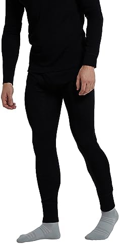 Mountain Warehouse Mens Merino Thermal Base Layer Trousers - Lightweight Mens Pants, Antibacterial, Breathable Bottoms - for Camping in