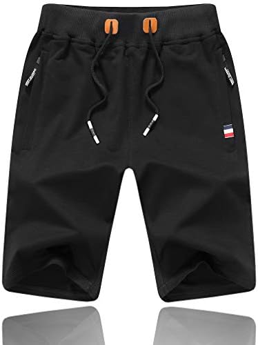 Tansozer Mens Gym Shorts Summer Sports Shorts Zip Pockets