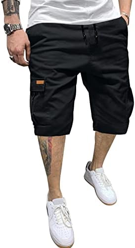 Meilicloth Mens Cargo Shorts Casual Summer Drawstring Classic Stretch Short Pants with Pockets