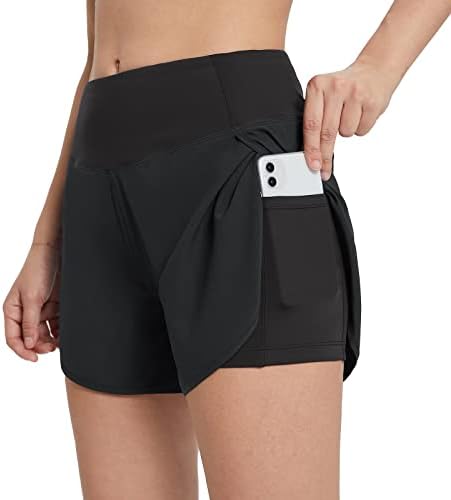 BALEAF Running Shorts Womens 2 in 1 Quick Dry Workout Sports Shorts Gym Exercise with Inner Pockets