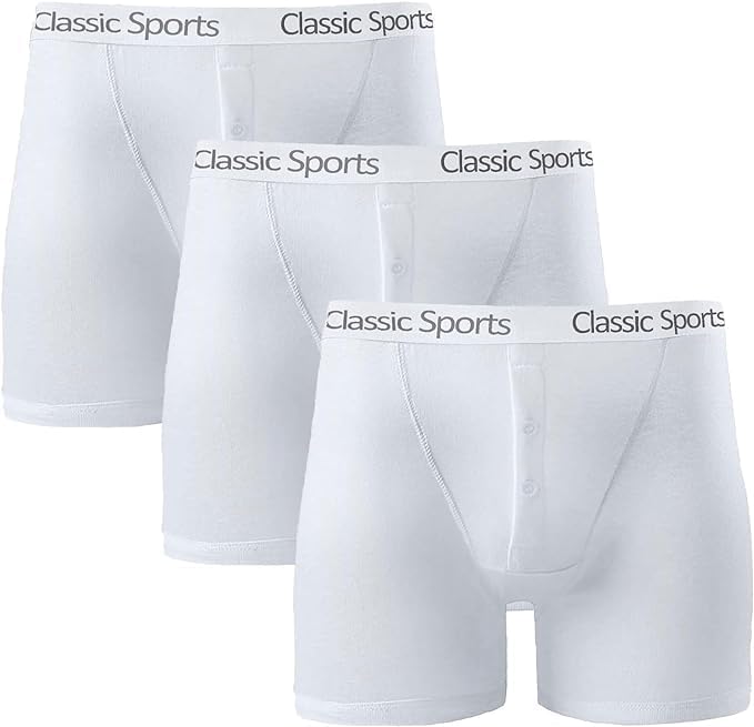 COSHAL® 3 Mens Classic Boxer Shorts Stretchy Soft Cotton Trunks Boxers Classic Fit Mens Everyday Underwear Mens Briefs Sports Trunks Underwear