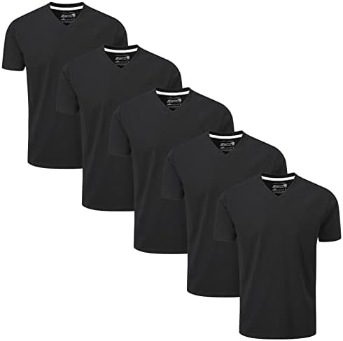 Charles Wilson 5 Pack Plain V-Neck T-Shirt