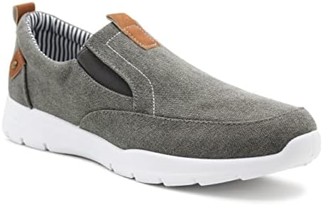 Dr Keller Mens Canvas Denim Slip On Trainers Elastic Twin Gusset Casual Flat Low Top Sneaker Pumps