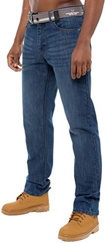 Enzo Designer Mens Jeans Regular Fit Denim Pants Big King Tall All Waist Sizes